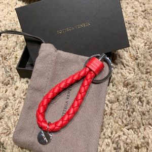 Bottega Veneta Key Ring in Red